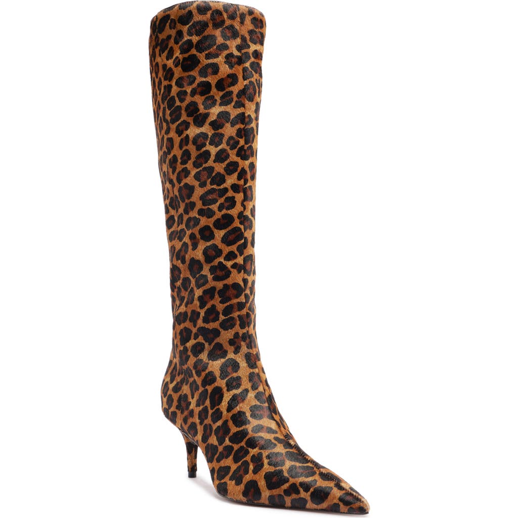 Arezzo Sasha Pointed Toe Knee High Boot In Multi