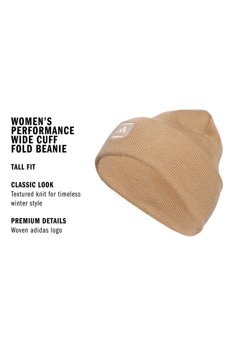 Performance Wide Cuff Beanie, Alternate, color, MEDIUM BEIGE