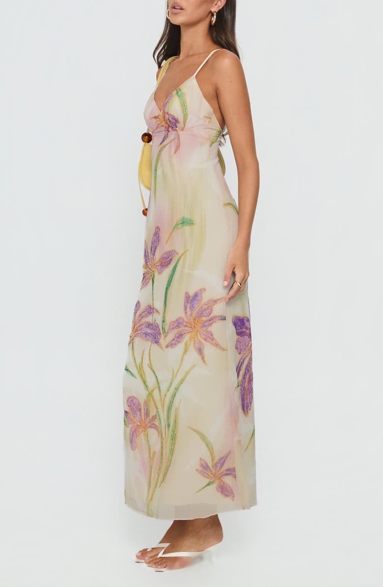 Princess Polly Isakaia Floral Beaded Maxi Dress, Alternate, color, Floral / Multi