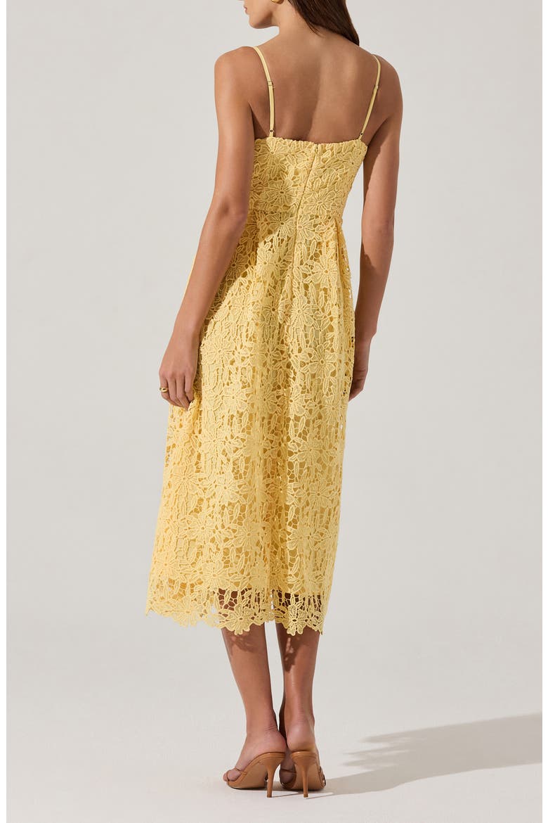 Floral Lace Dress, Alternate, color, YELLOW