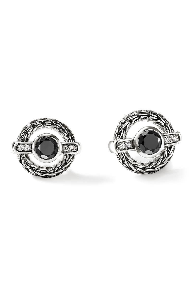 Icon Stud Earring, Sterling Silver, Black Sapphire (Nordstrom Exclusive), Main, color, BLACK SAPPHIRE