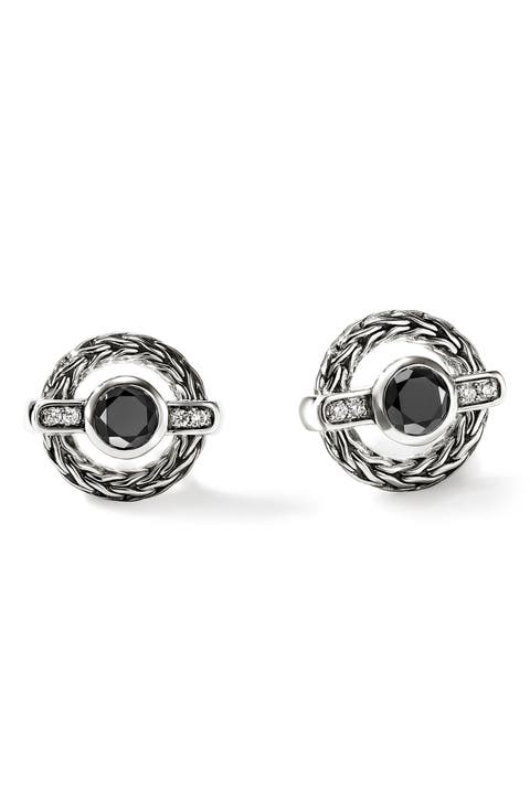 Icon Stud Earring, Sterling Silver, Black Sapphire (Nordstrom Exclusive)