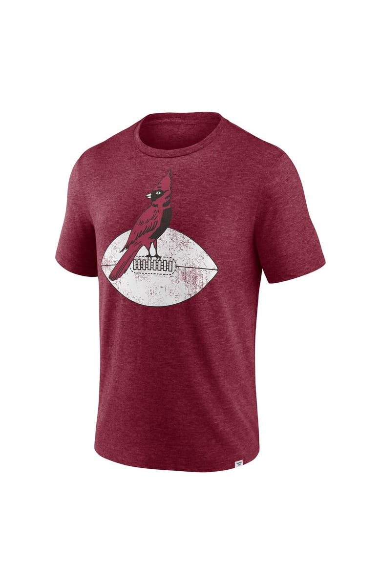 FANATICS Men's Fanatics Branded Heather Cardinal Arizona Cardinals Oval Bubble Tri-Blend T-Shirt, Alternate, color, 