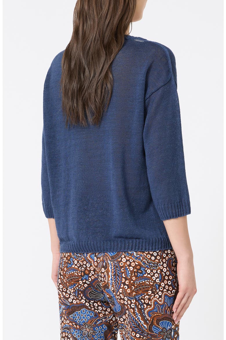 Cannone Linen Sweater, Alternate, color, NAVY