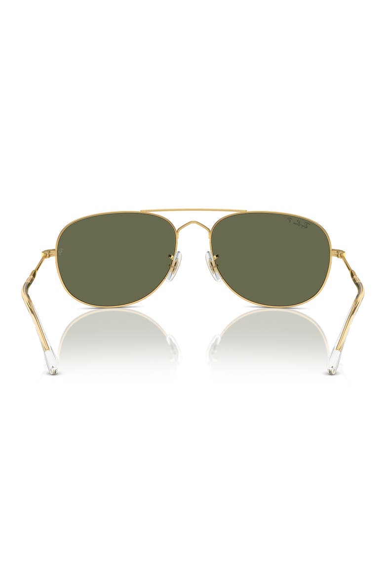 Bain Bridge 60mm Polarized Pillow Aviator Sunglasses, Alternate, color, GOLD FLASH