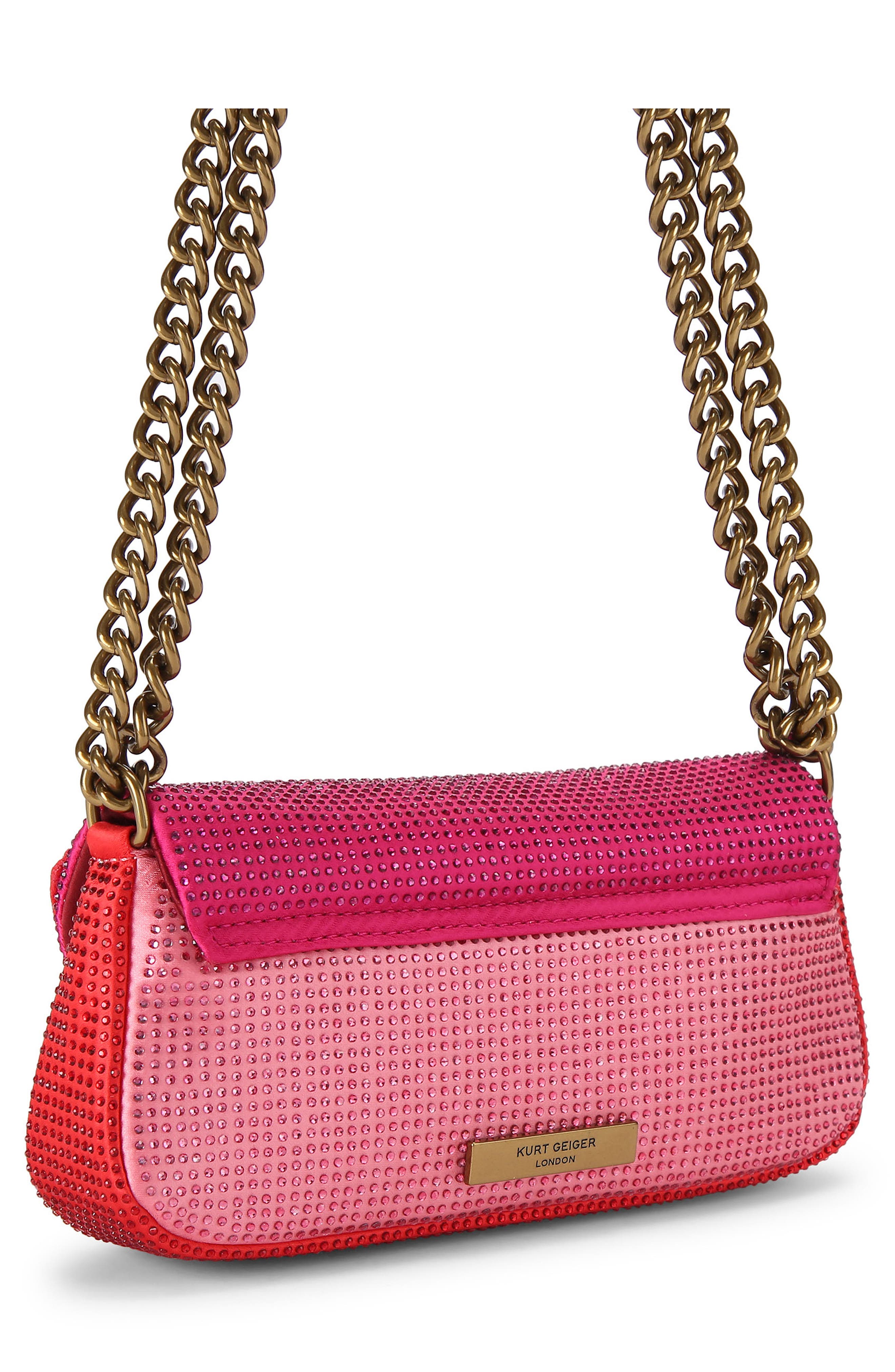 Kurt Geiger London Pickle Kiss Shoulder Bag, Alternate, color, Open Pink