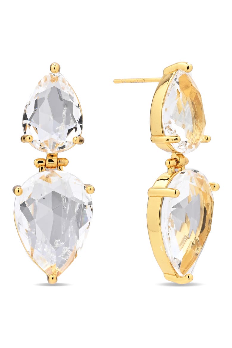 Lila Crystal Drop Earrings, Main, color, GOLD
