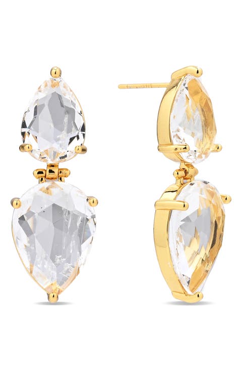 Lila Crystal Drop Earrings