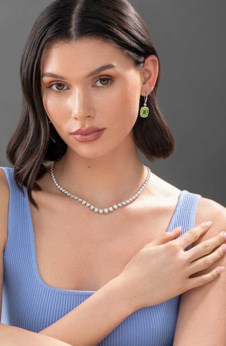 Bony Levy Iris Diamond & Peridot Drop Earrings, Alternate, color, 18K White Gold