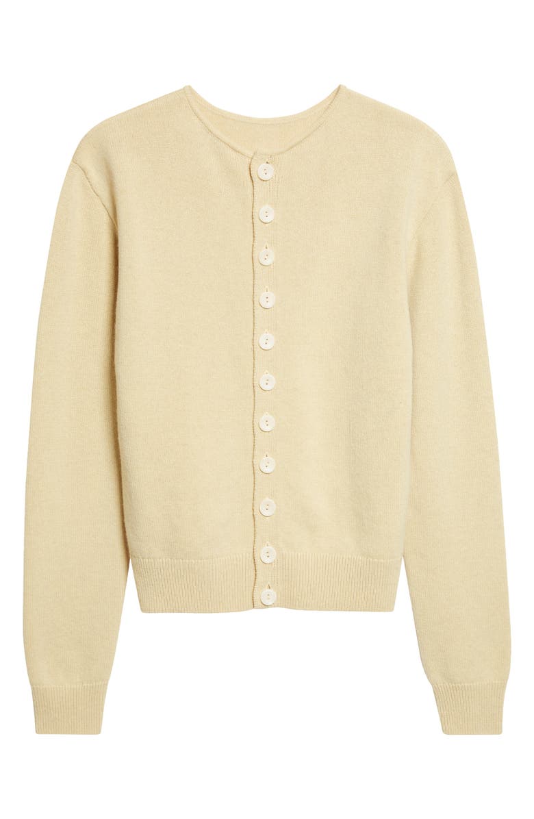 Lemaire Reversible Cashmere & Wool Cardigan, Main, color, Butter