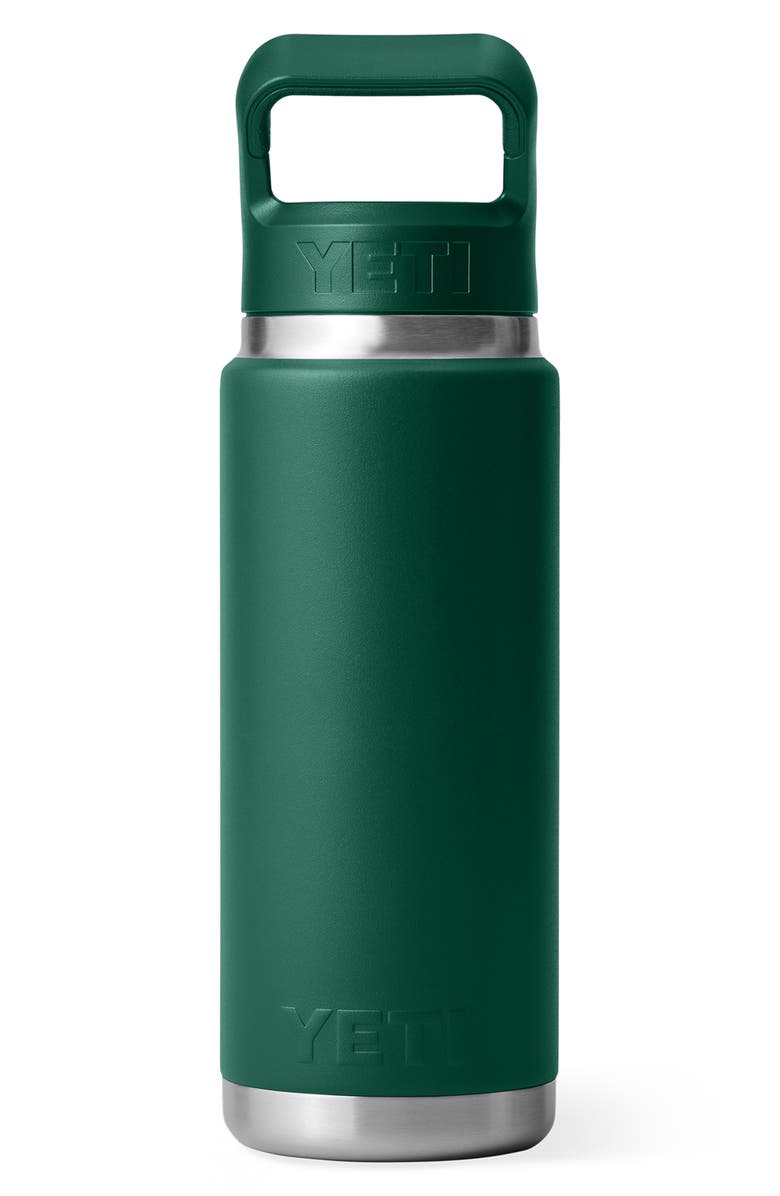 YETI Rambler 26-Ounce Straw Bottle, Alternate, color, Black Forest Green