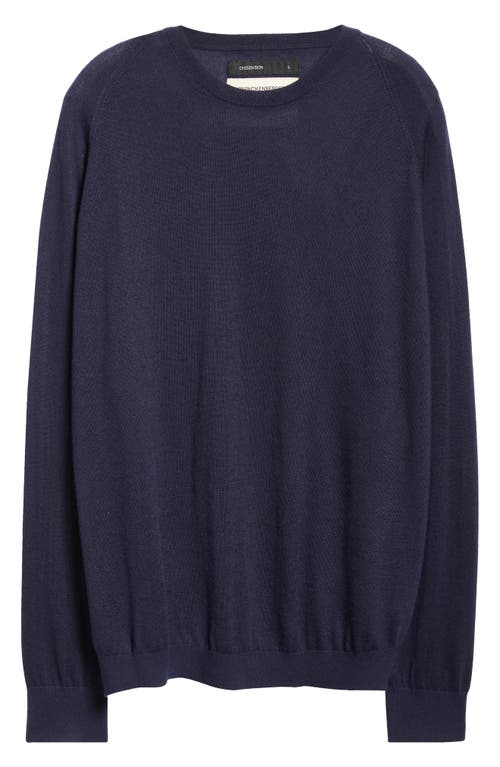 Frenckenberger Silk & Cashmere Crewneck Sweater In Navy