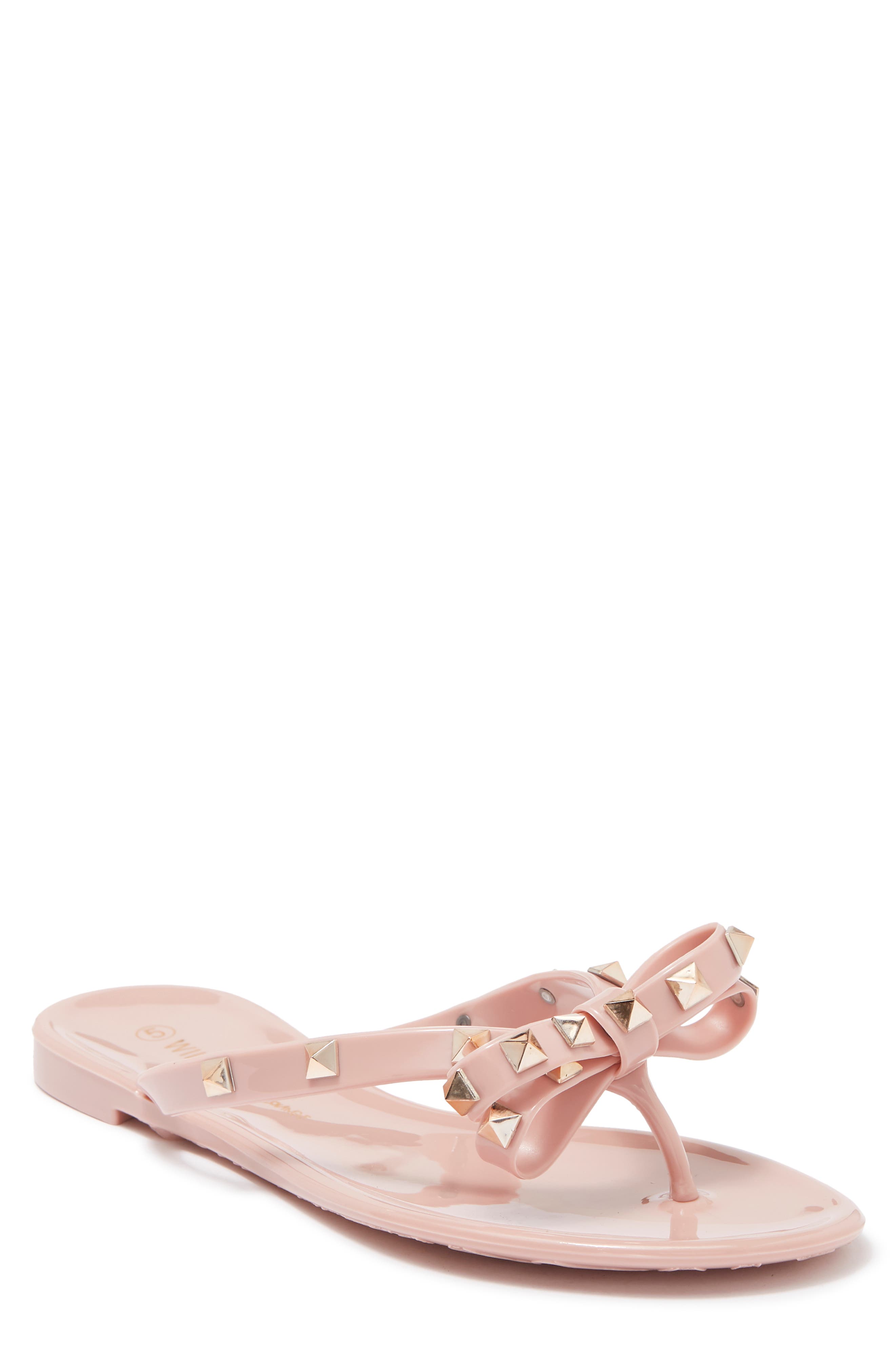 Studded Jelly Sandal, Main, color, WILD ROSE