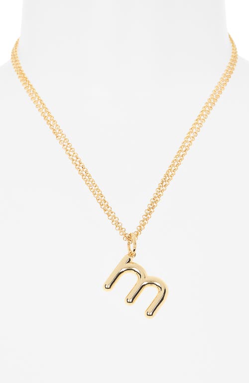 Leith Lowercase Initial Bubble Pendant Necklace In Gold