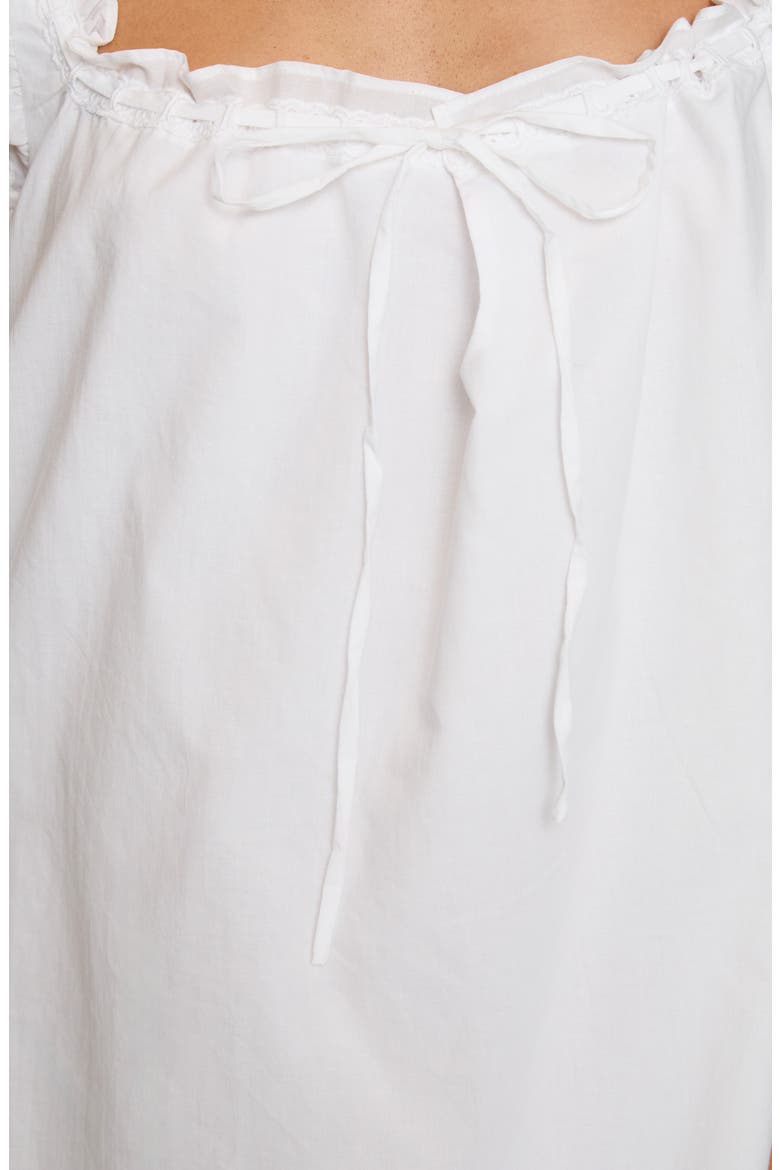 Swing Ruffle Cotton Minidress, Alternate, color, WHITE