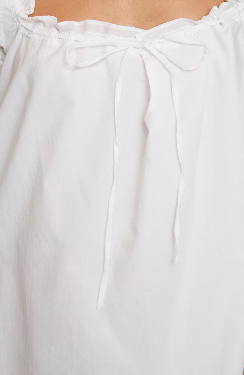 Princess Polly Swing Ruffle Cotton Minidress, Alternate, color, White