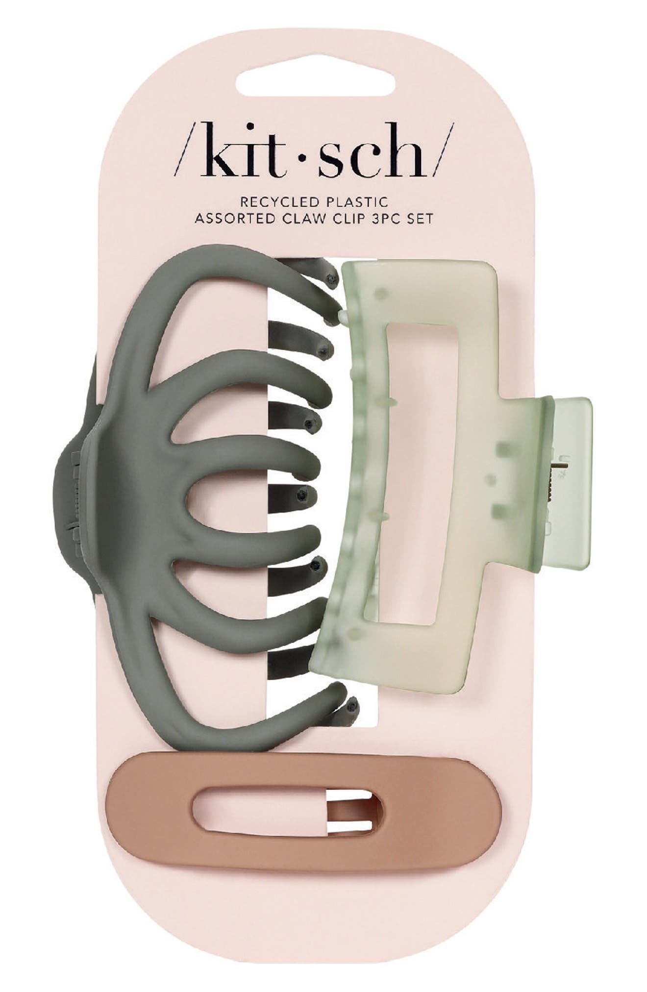 Kitsch Pack of 3 Assorted Claw Clips