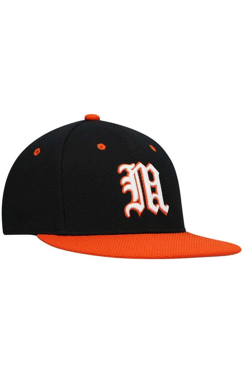 adidas Men's adidas Black Miami Hurricanes On-Field Baseball Fitted Hat, Alternate, color, Black
