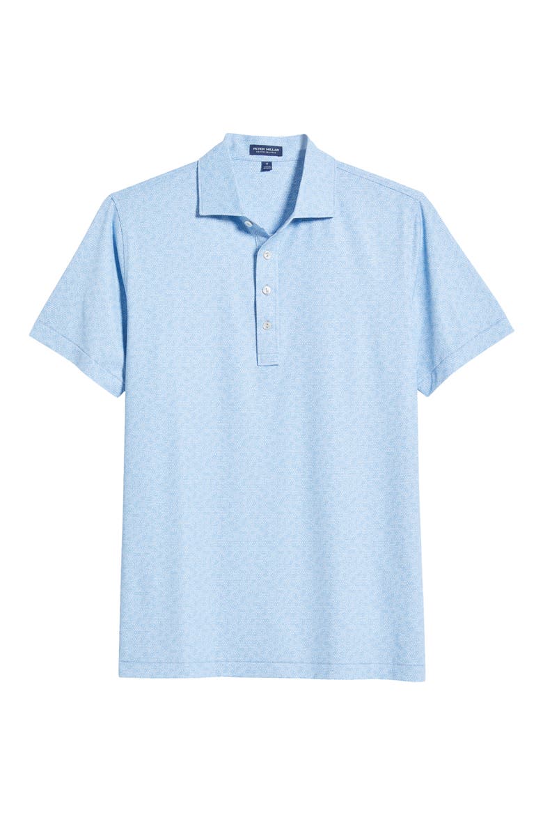 Crown Crafted Avenue Wheel Print Performance Polo, Alternate, color, ANGELITE