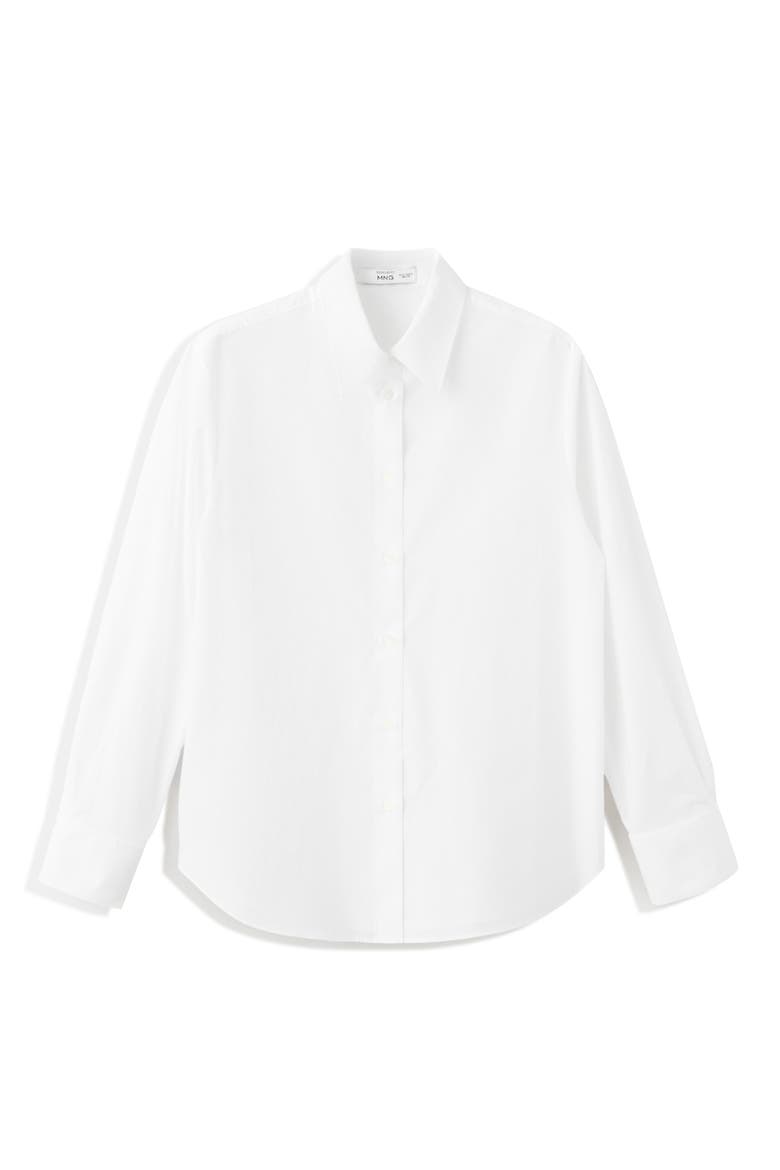Cotton and Lyocell Blend Shirt, Alternate, color, OFF WHITE