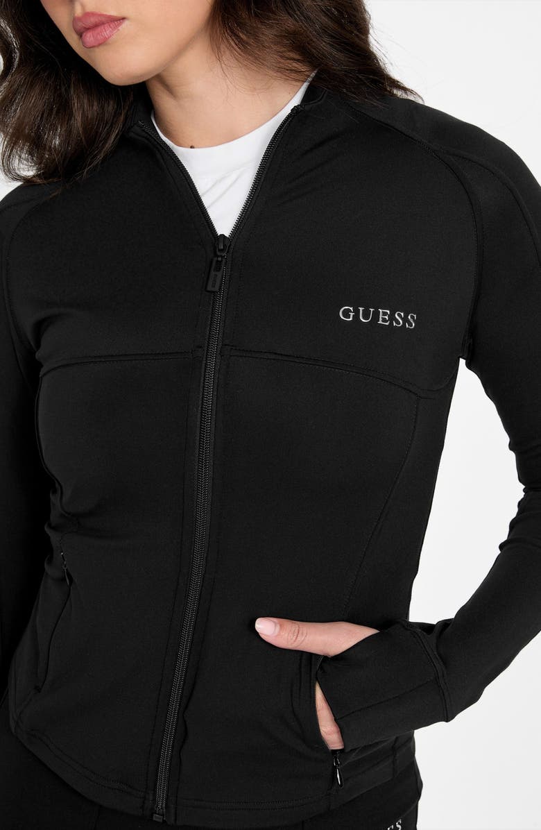 GUESS Margo Long Sleeve Zip Active Sweatshirt, Alternate, color, 