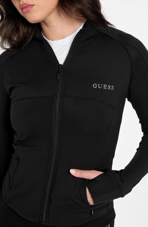 GUESS GUESS MARGO LONG SLEEVE ZIP ACTIVE SWEATSHIRT