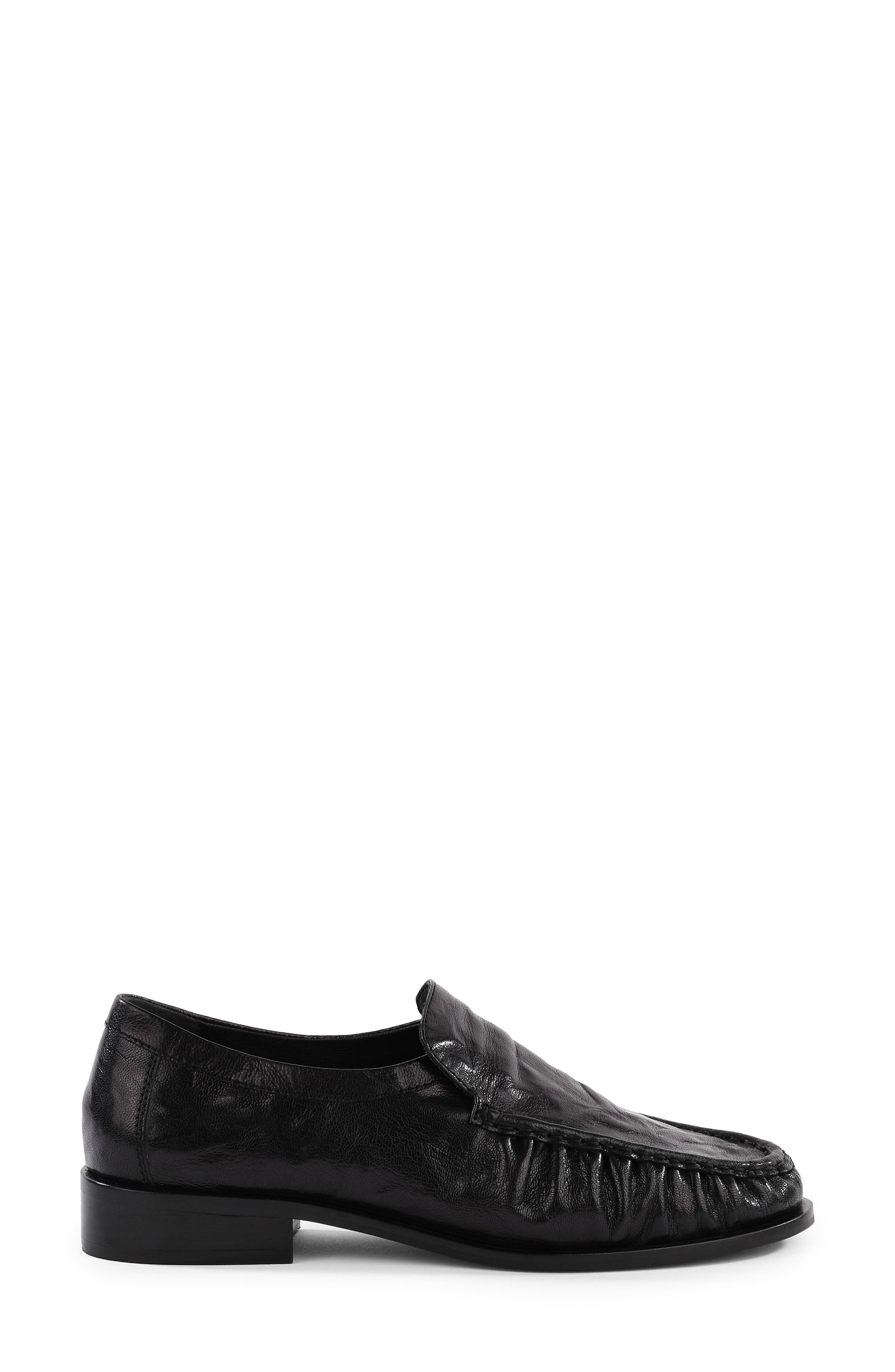 Hideaway Leather Loafer, Alternate, color, BLACK