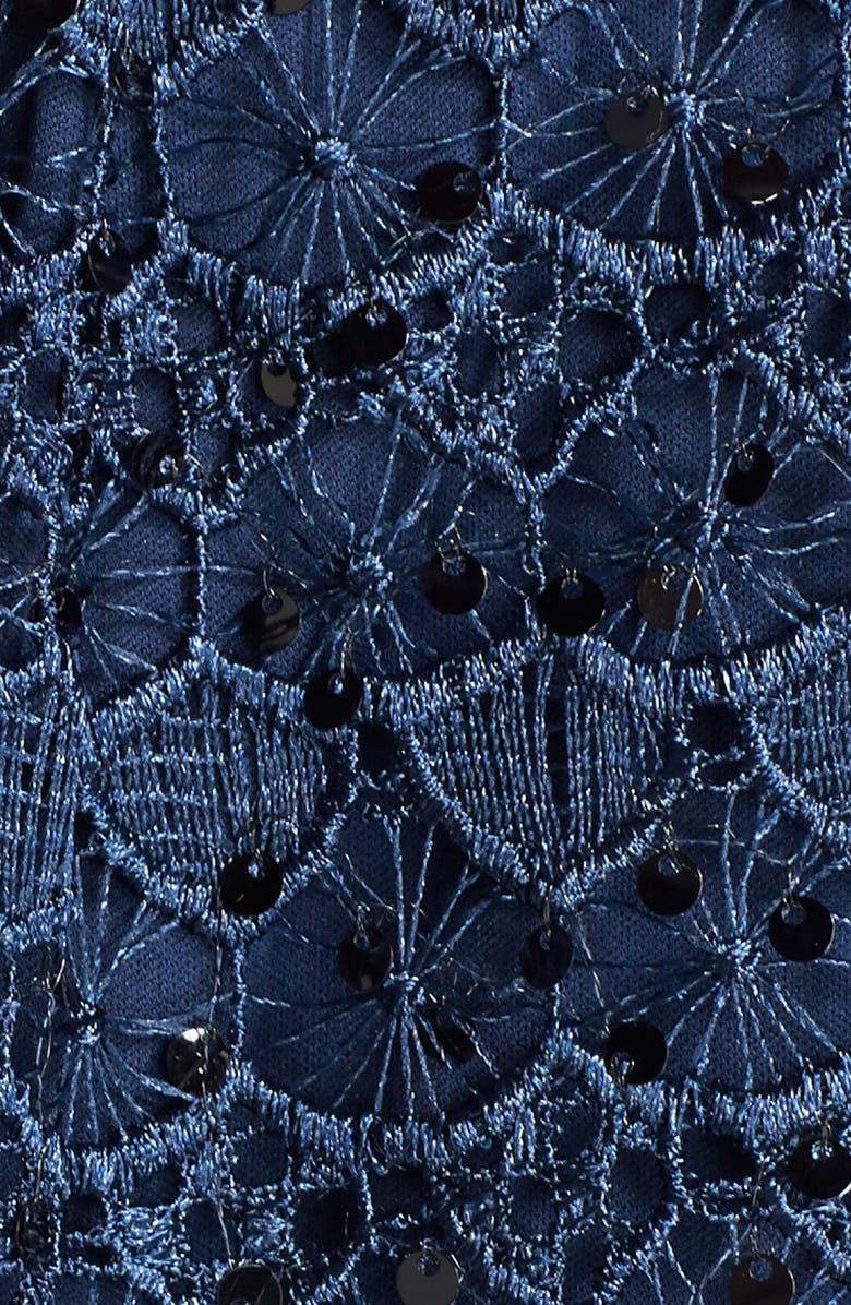 Adrianna Papell Sequin Lace Fit & Flare Dress, Alternate, color, 