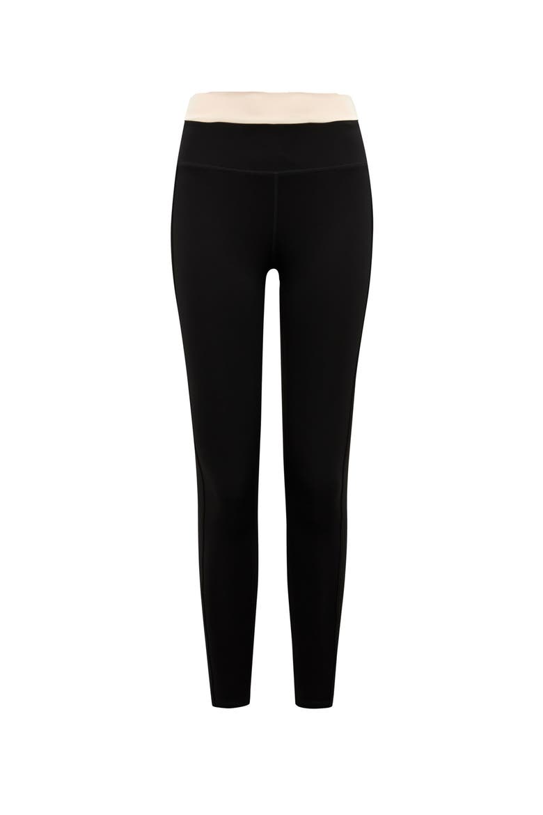 Fiorella Performance Medium Rise Sport Legging, Alternate, color, Black/Stone