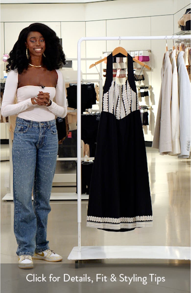 Fernanda Halter Cotton Midi Dress, sales video thumbnail