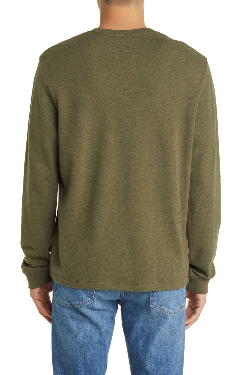 FRAME Duo Fold Henley, Alternate, color, Dark Olive Heather