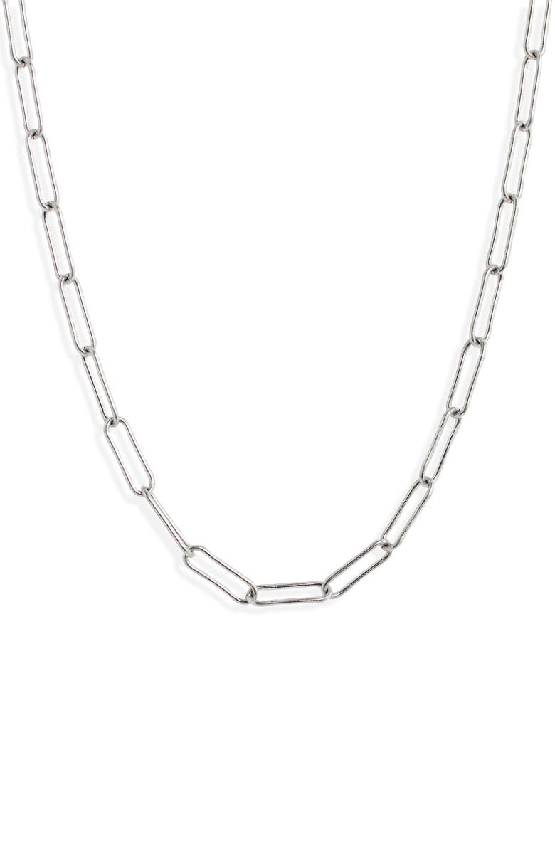 Madewell Paperclip Chain Necklace, Main, color,