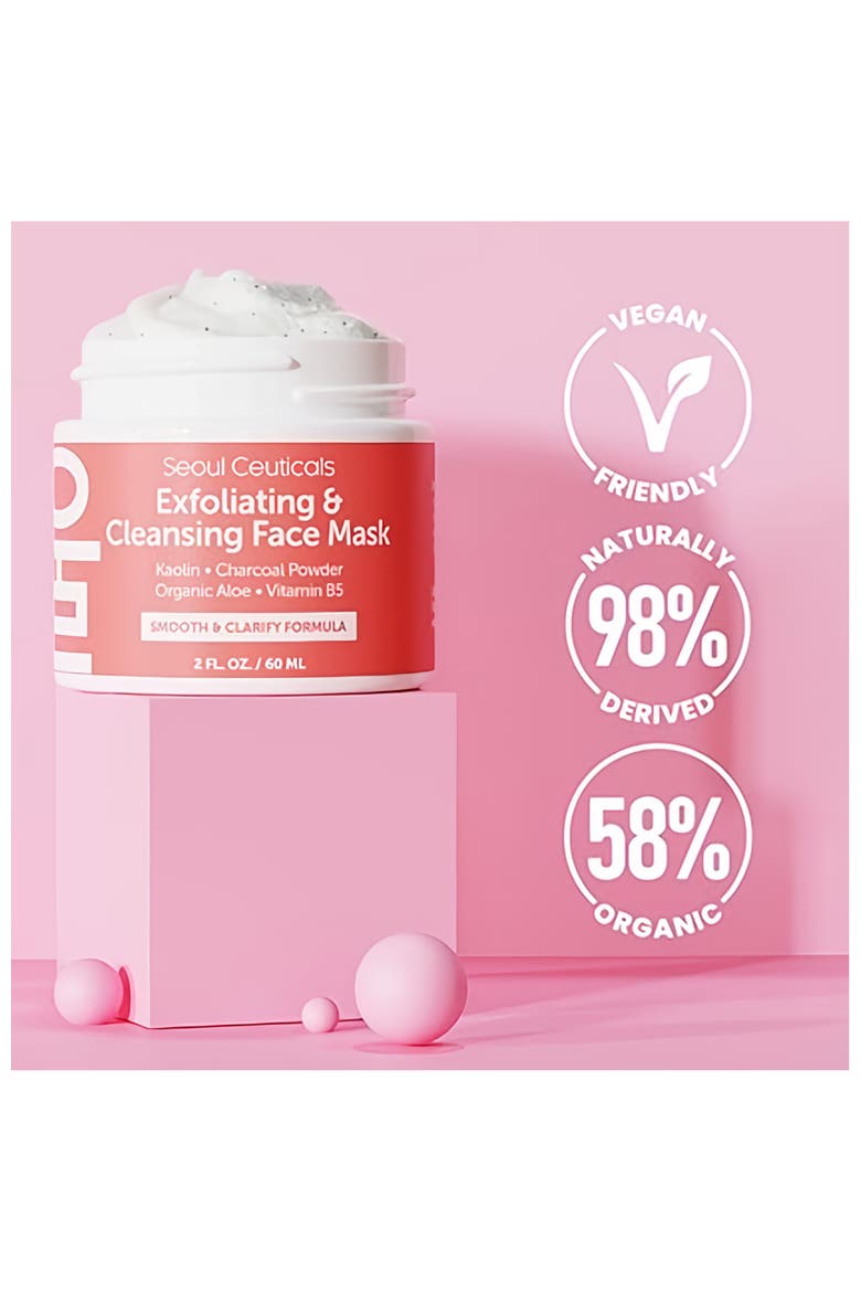 Exfoliating & Cleansing Korean Face Mask, Alternate, color, Clear