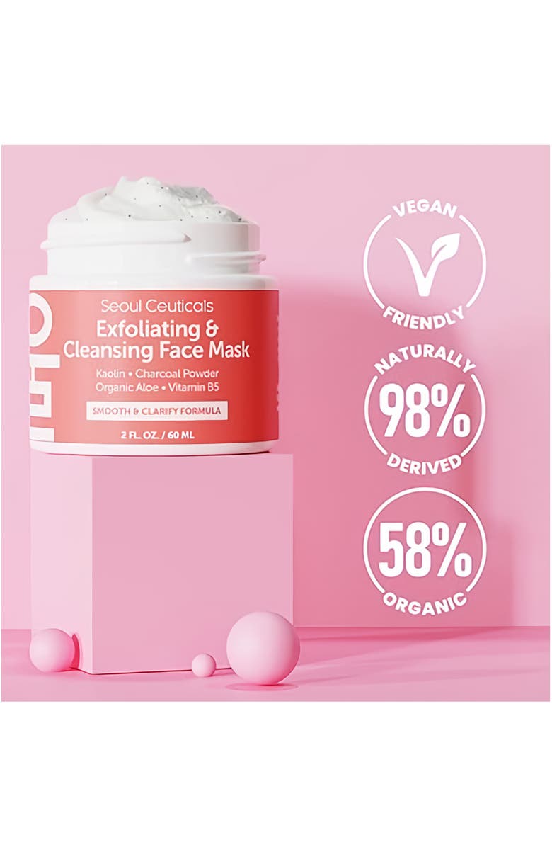 Seoul Ceuticals Exfoliating & Cleansing Korean Face Mask, Alternate, color, Clear