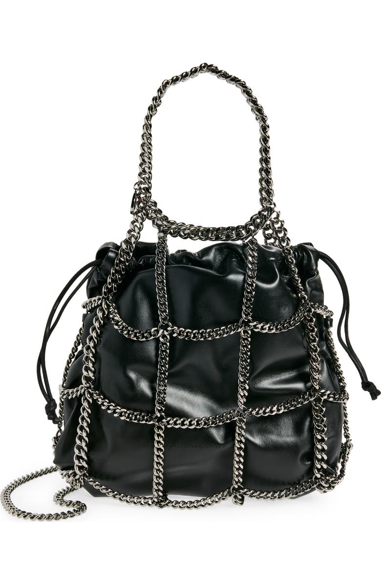 Stella McCartney Mini Falabella Chain Cage Tote, Main, color,