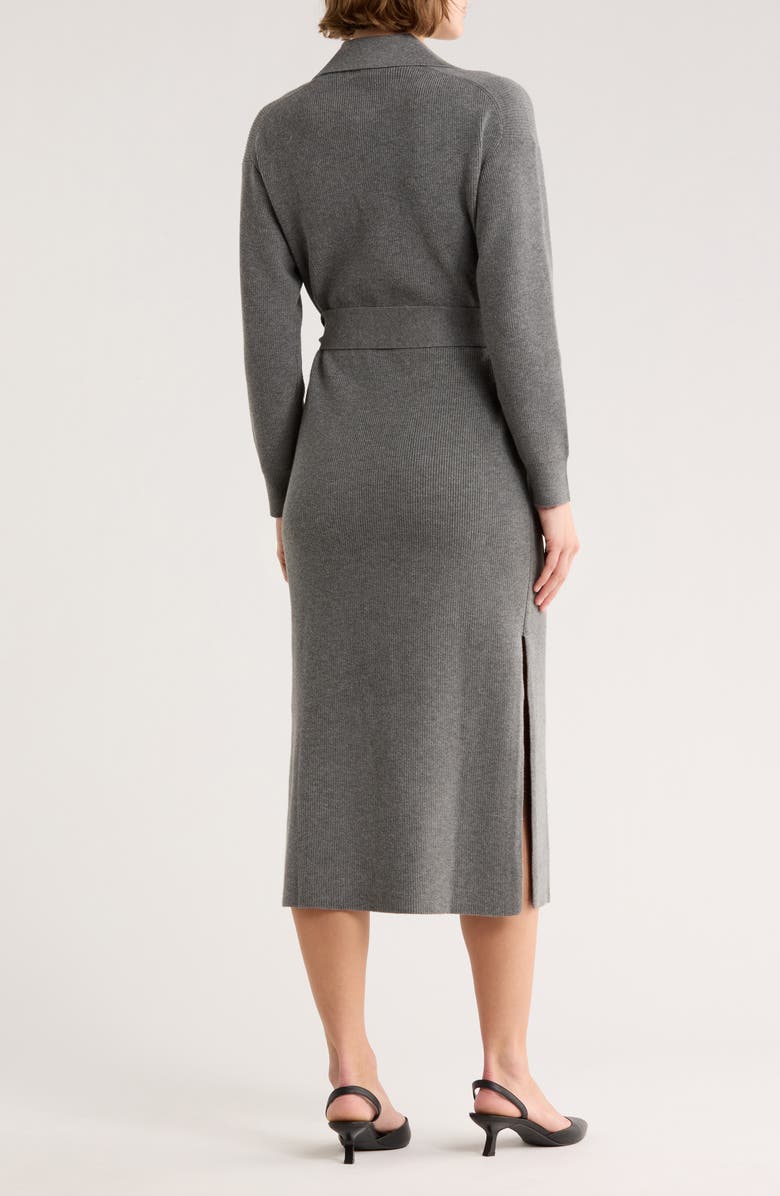 Rails Dru Long Sleeve Tie Waist Sweater Dress, Alternate, color, Heather Grey
