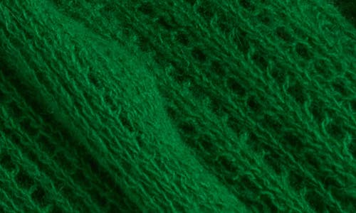 Portolano Open Knit Wrap Scarf In Green