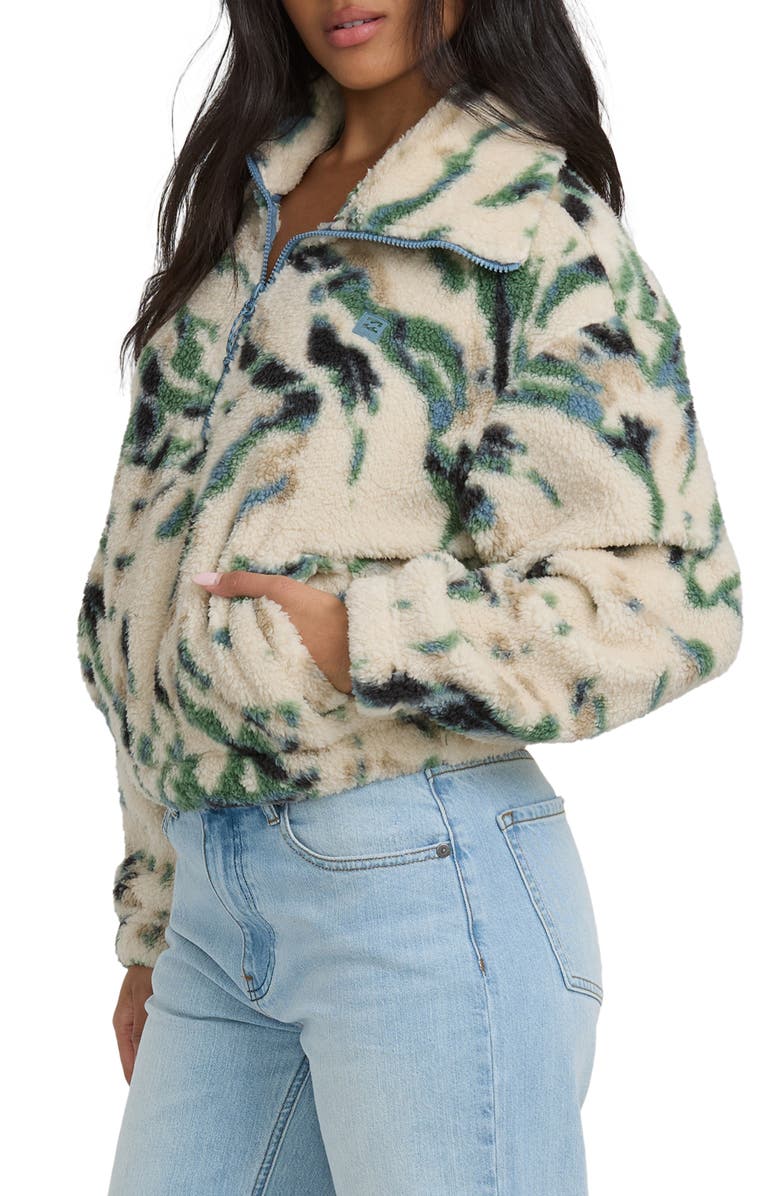 Billabong Barra High Pile Fleece Half Zip Pullover, Alternate, color, Whitecap