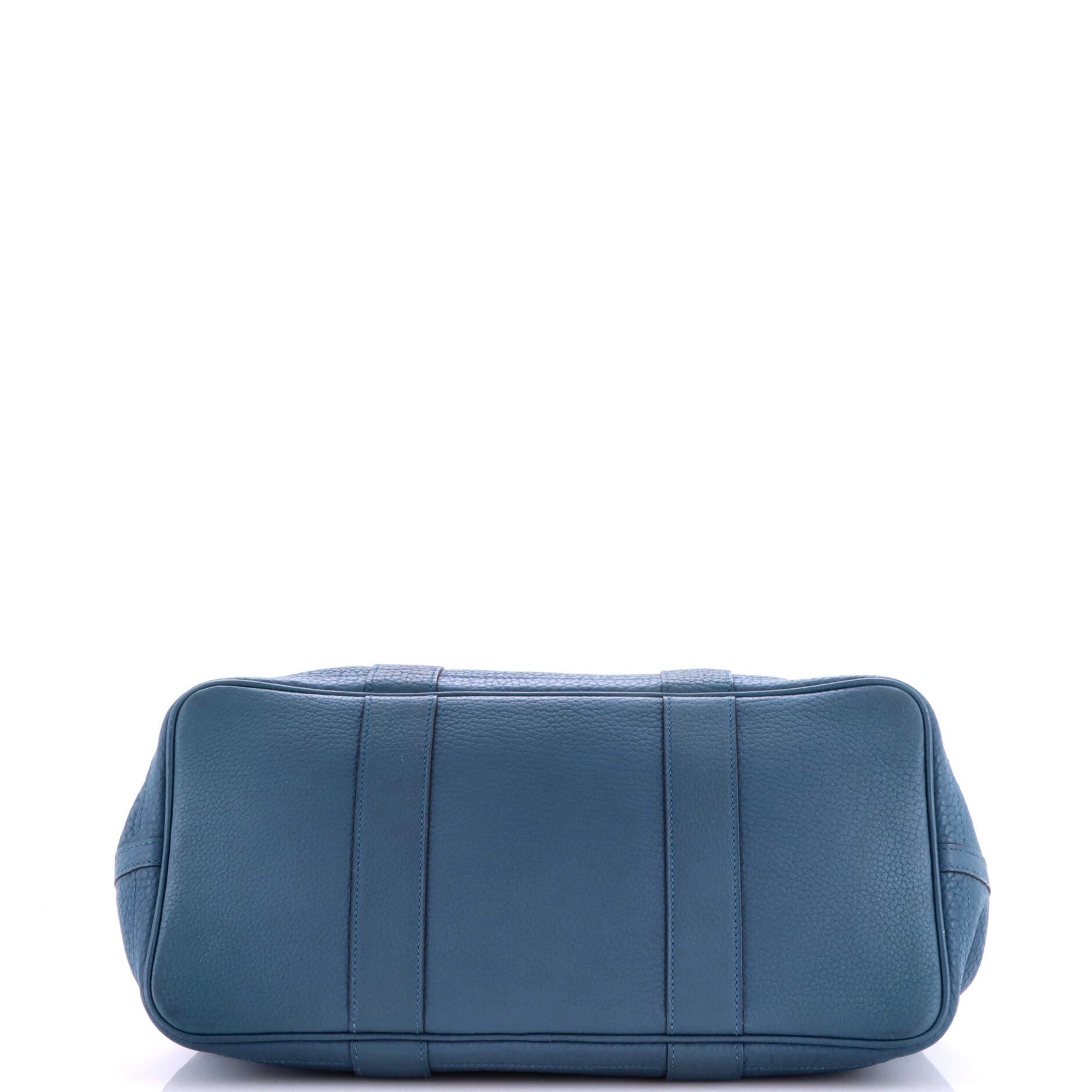 Pre-Owned Hermes Garden Party Tote Leather 36, Alternate, color, Bleu Tempete