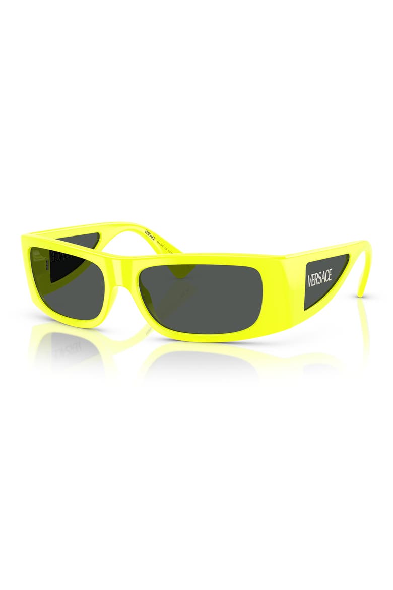 57mm Pillow Sunglasses, Alternate, color, YELLOW