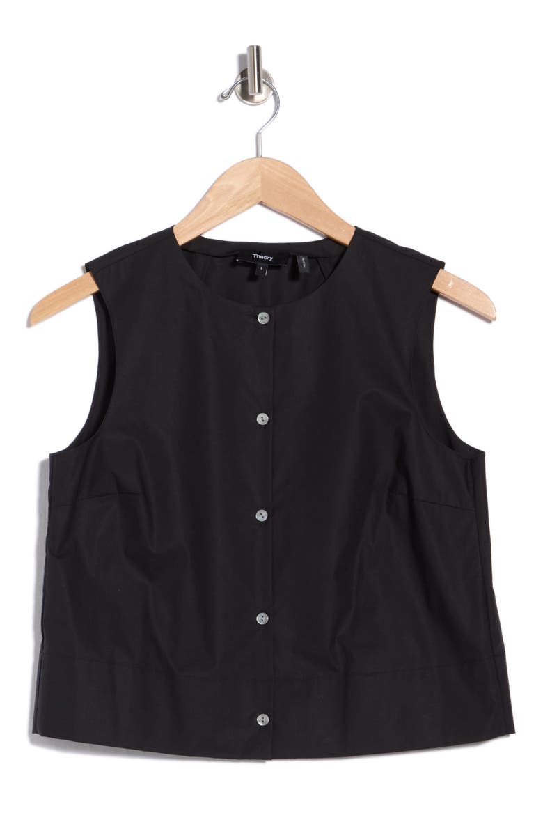 Button Front Shell, Alternate, color, BLACK