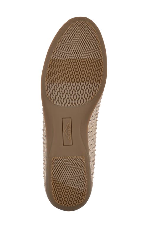 Cliffs By White Mountain Carlicia Rhinestone Mesh Ballet Flat In Taupe Fabric