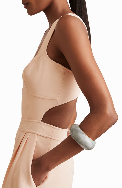 Reiss Dion Sleeveless Wide Leg Jumpsuit In Neutral