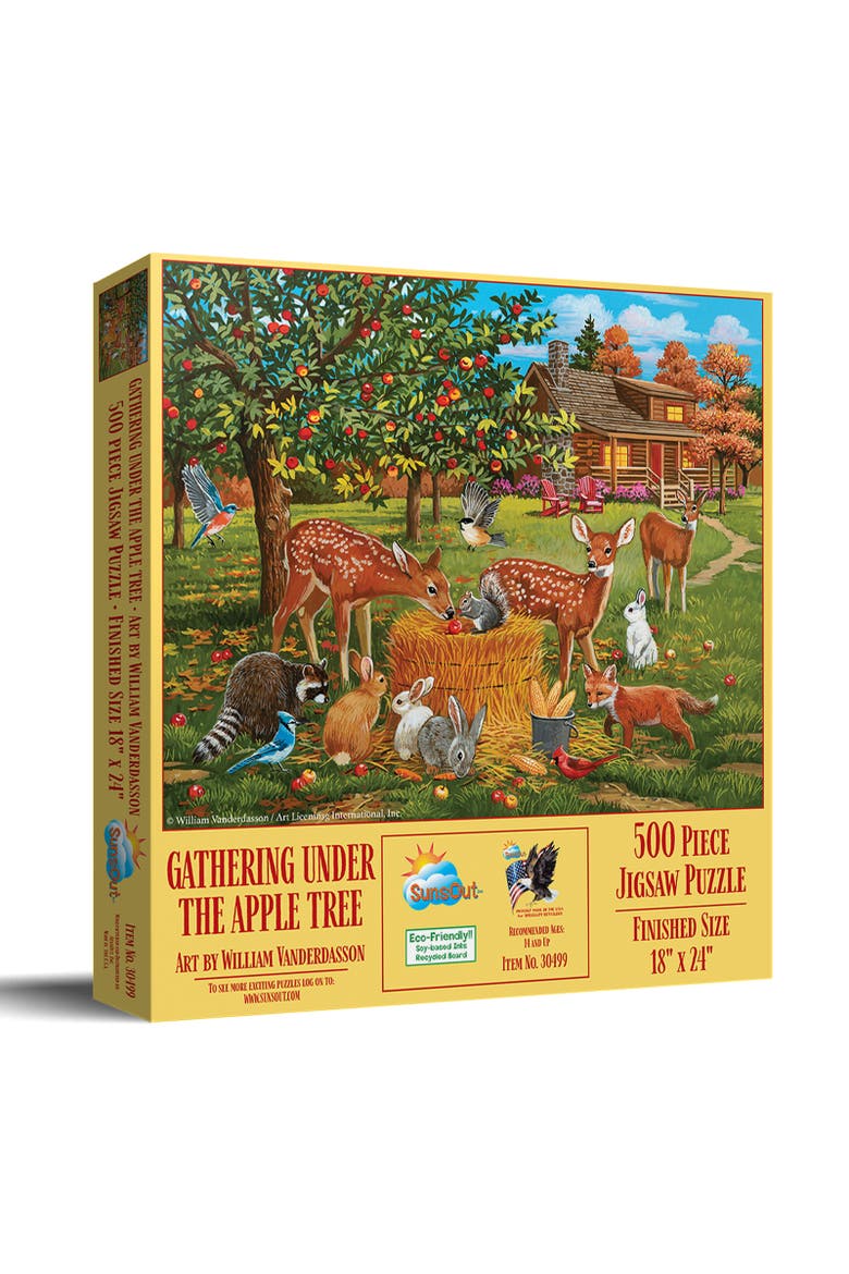 Gathering under the AppleTree 500 piece Jigsaw Puzzle for Adults, Main, color, Multicolor