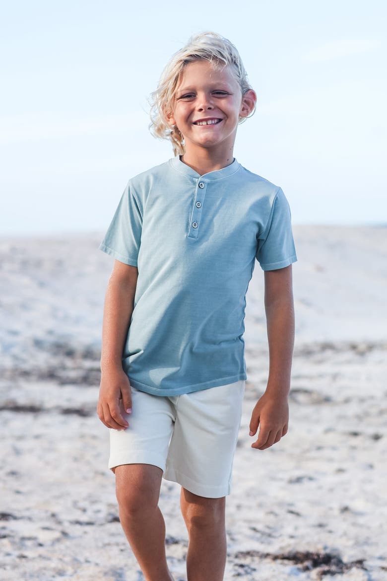 Pauli Short Sleeve Henley, Alternate, color, Lagoon