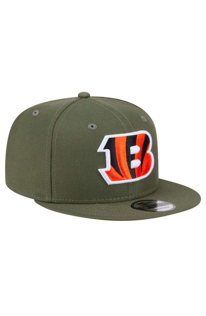 New Era Men's New Era  Olive Cincinnati Bengals Main 9FIFTY Snapback Hat, Alternate, color, Olive