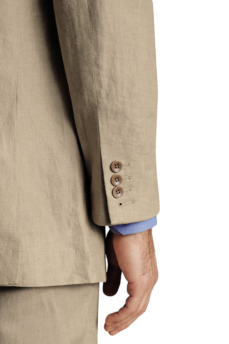 Linen Slim Fit Jacket, Alternate, color, Taupe