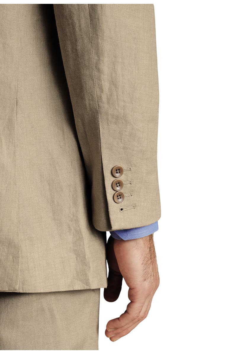 Charles Tyrwhitt Linen Slim Fit Jacket, Alternate, color, Taupe