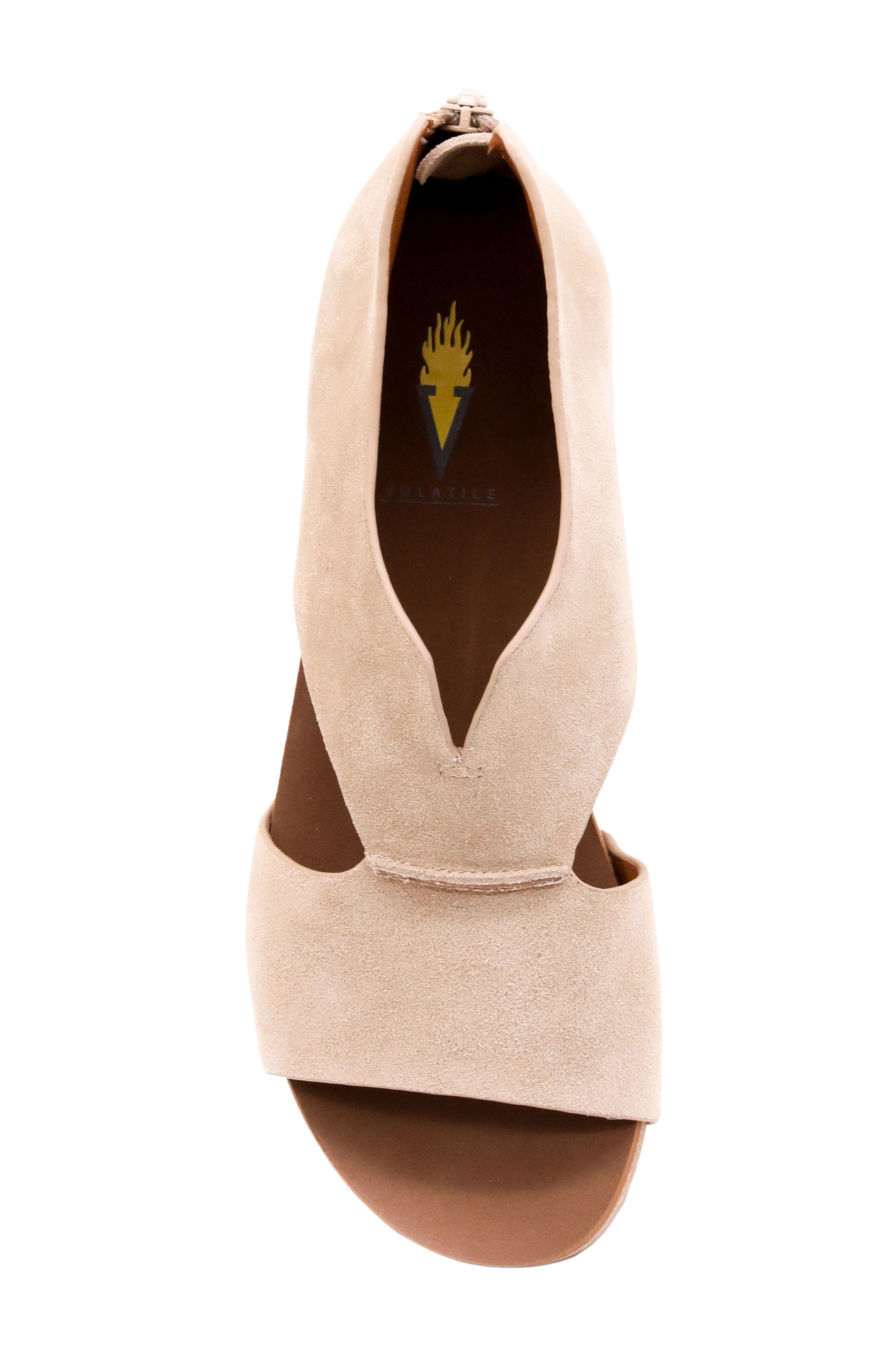 Volatile Gainsbourg Platform Wedge Sandal, Alternate, color, Sand