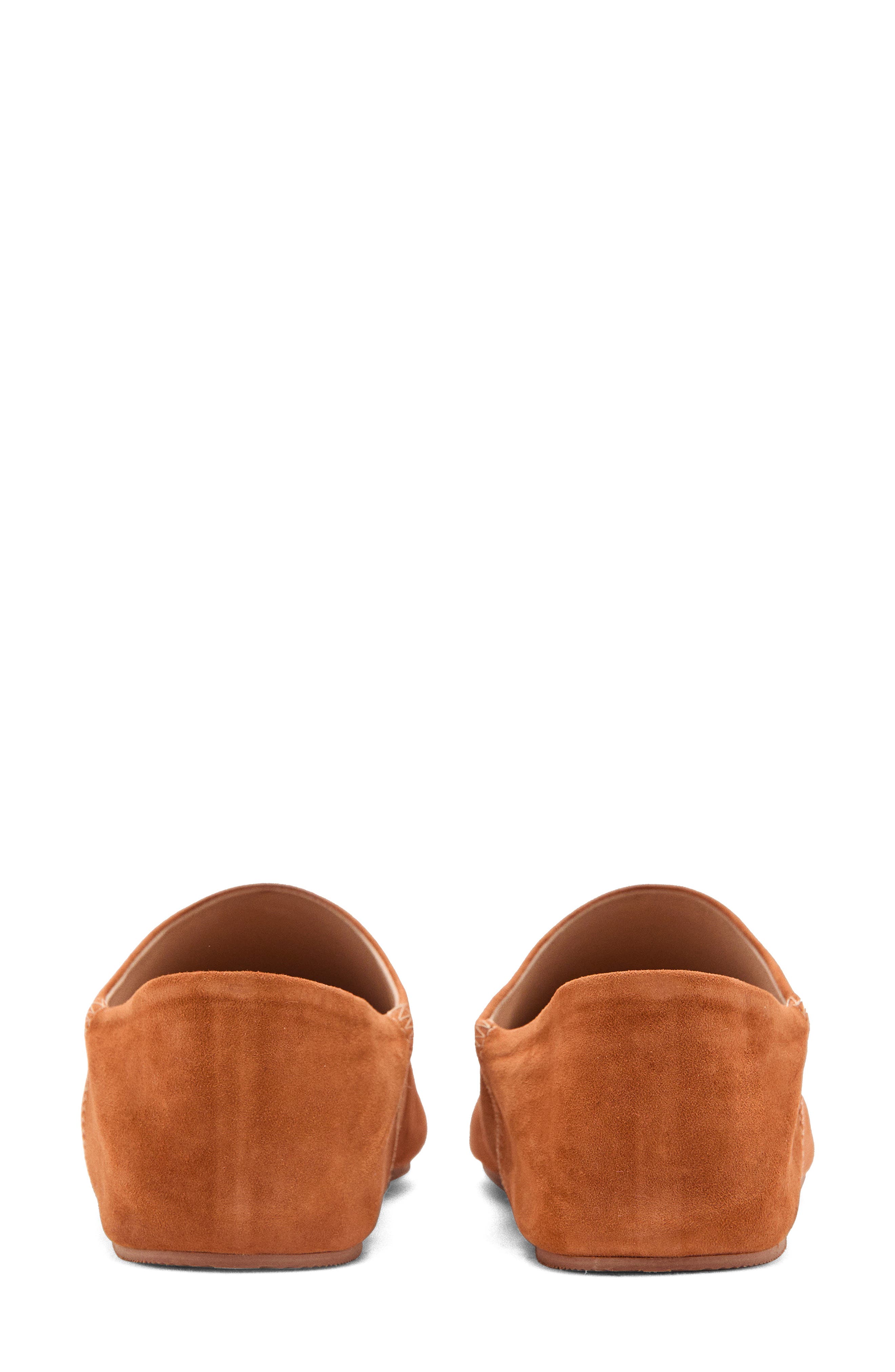 MANGO Leather Collapsible Heel Shoe, Alternate, color, Orange